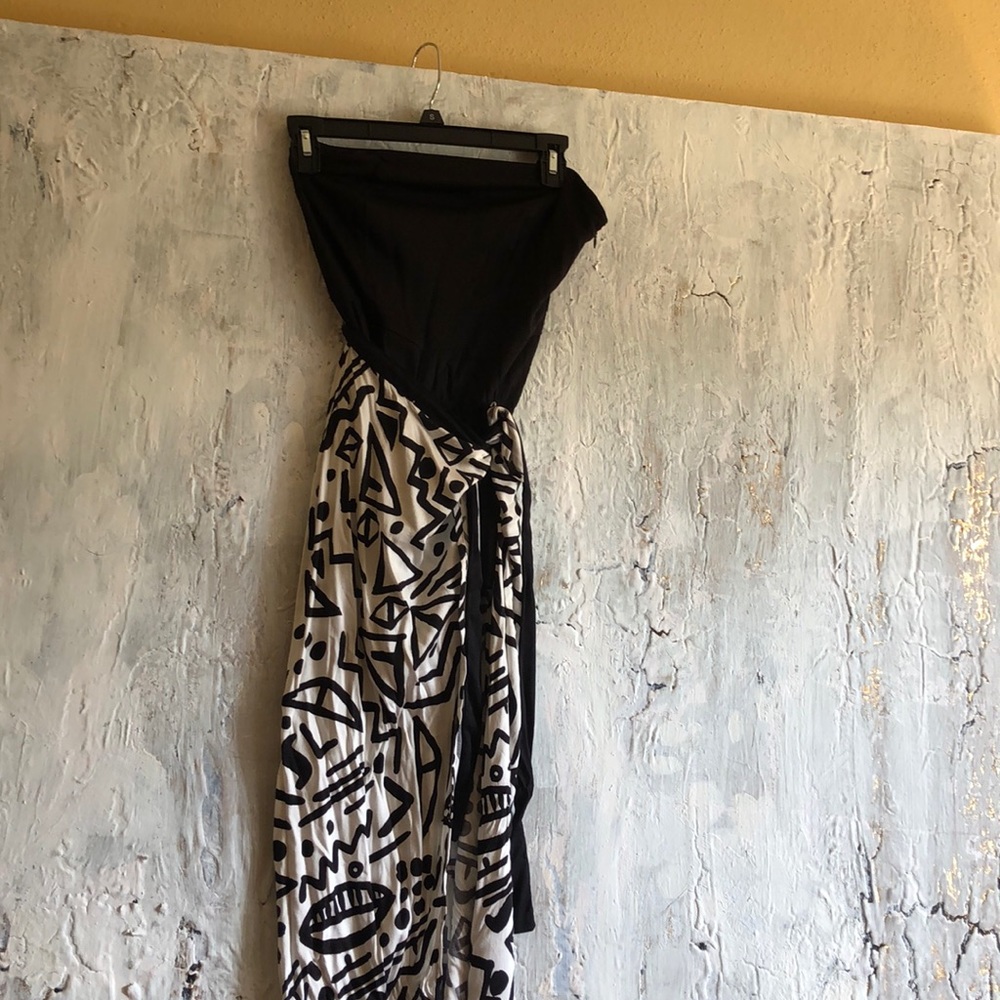 Romper with tie around skirt